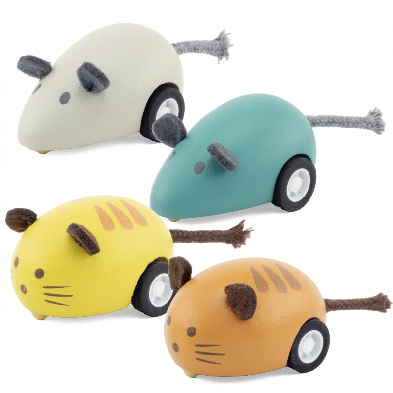RETROFRICTION EN BOIS : CHAT ET SOURIS jouet ulysse
