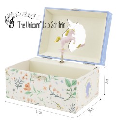 5086 COFFRE MUSICAL LICORNE BLEU CIEL JOUET ULYSSE