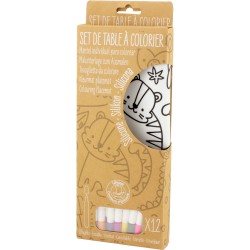 7116 SET DE TABLE À COLORIER - THÈME SAVANE JOUET ULYSSE