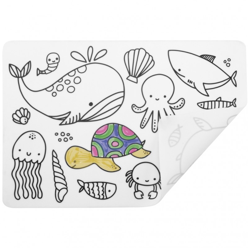 7117 SET DE TABLE À COLORIER - THÈME OCÉAN JOUET ULYSSE