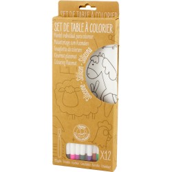 7118 SET DE TABLE À COLORIER - THÈME FERME JOUET ULYSSE