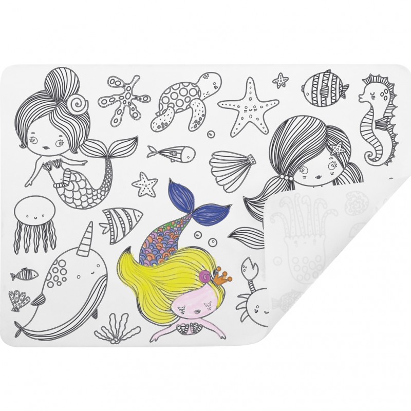 7119 SET DE TABLE À COLORIER - THÈME SIRÈNE JOUET ULYSSE