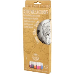 7119 SET DE TABLE À COLORIER - THÈME SIRÈNE JOUET ULYSSE