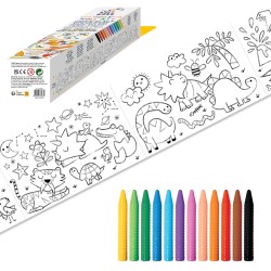 COLOURING ROLL KIT DINO WORLD jouet ulysse