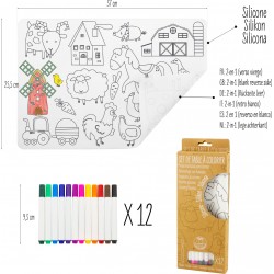 7118 SET DE TABLE À COLORIER - THÈME FERME JOUET ULYSSE