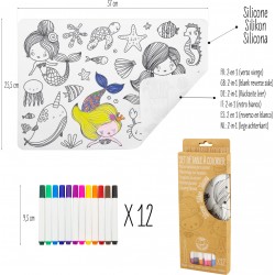 7119 SET DE TABLE À COLORIER - THÈME SIRÈNE JOUET ULYSSE