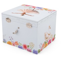 COFFRE MUSICAL 2 TIROIRS BALLERINE