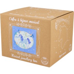 5085 COFFRE MUSICAL 2 TIROIRS LICORNE JOUET ULYSSE