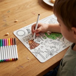 7136 SET DE TABLE À COLORIER - THÈME DINO