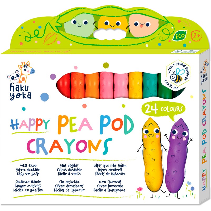 CP233109 HAPPY PEA POD 24 CRAYONS JOUET ULYSSE