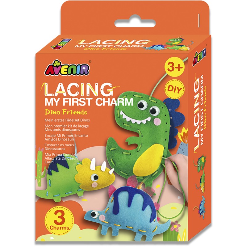 CH211798 LACING MY FIRST CHARM DINO FRIENDS LEVEL 1 JOUET ULYSSE