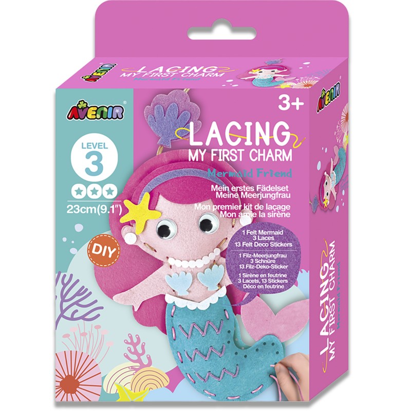 CH221804 LACING MY FIRST CHARM MERMAID FRIENDS LEVEL 3 JOUET ULYSSE