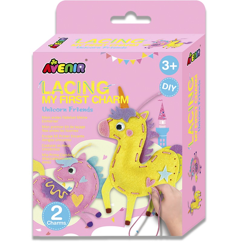 CH221801 LACING MY FIRST CHARM UNICORN FRIENDS LEVEL 2 JOUET ULYSSE