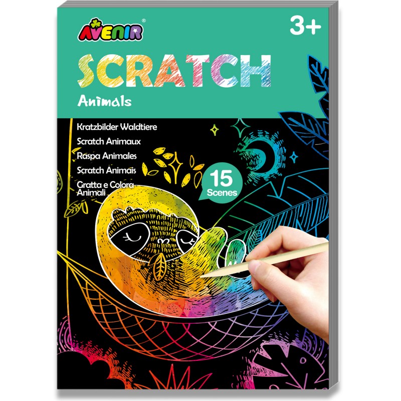CH211657 MINI SCRATCH BOOK ANIMALS JOUET ULYSSE