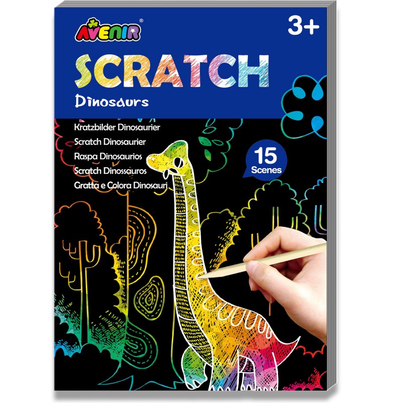 CH191601 MINI SCRATCH BOOK DINOSAURS JOUET ULYSSE