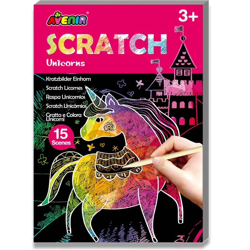CH191602 MINI SCRATCH BOOK UNICORNS jouet ulysse