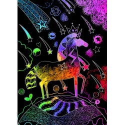 CH191602 MINI SCRATCH BOOK UNICORNS jouet ulysse