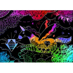 CH191602 MINI SCRATCH BOOK UNICORNS jouet ulysse