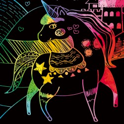 CH191602 MINI SCRATCH BOOK UNICORNS jouet ulysse