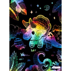 CH221848 SCRATCH WITH STENCIL DINOS JOUET ULYSSE