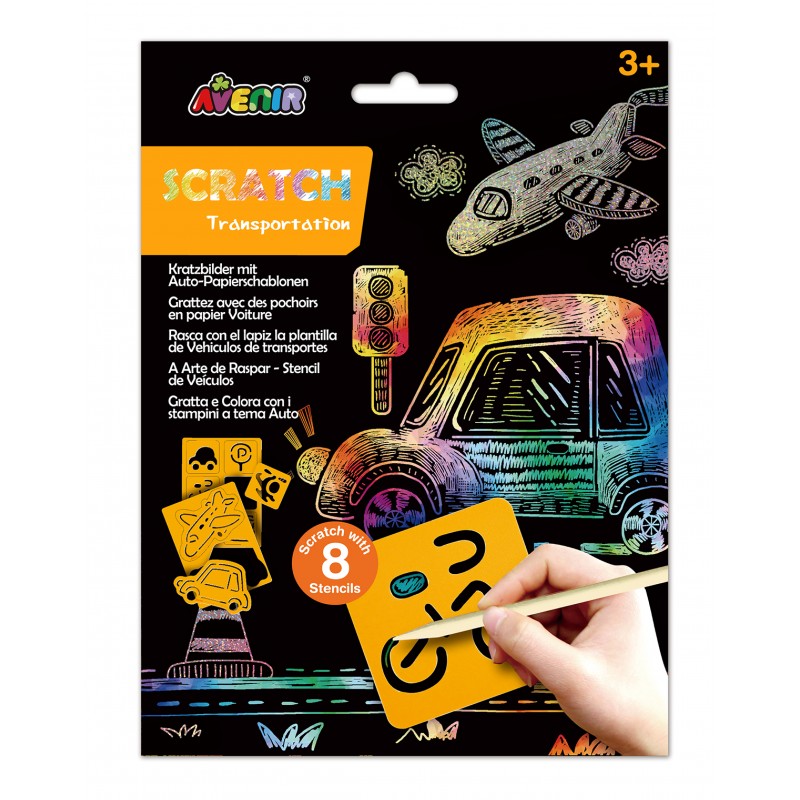 CH221849 SCRATCH WITH STENCIL TRANSPORTATION JOUET ULYSSE