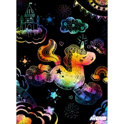 CH221847 SCRATCH WITH STENCIL UNICORNS JOUET ULYSSE