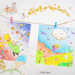 TLP244102 THE LITTLE PRINCE WATERCOLOUR PAINTING jouet ulysse