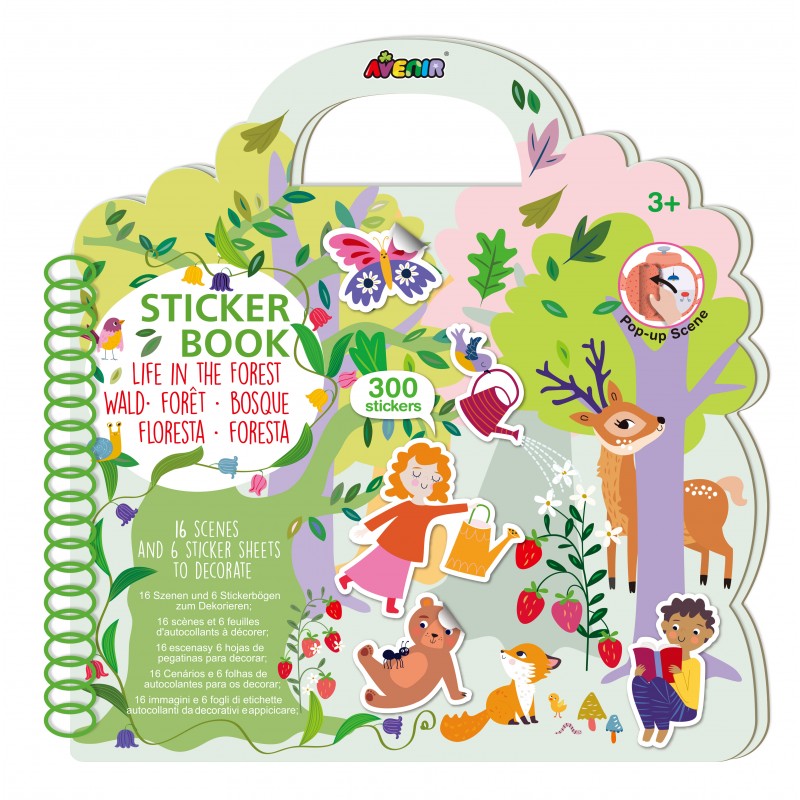 STB230005 STICKER BOOK LIFE IN THE FOREST jouet ulysse