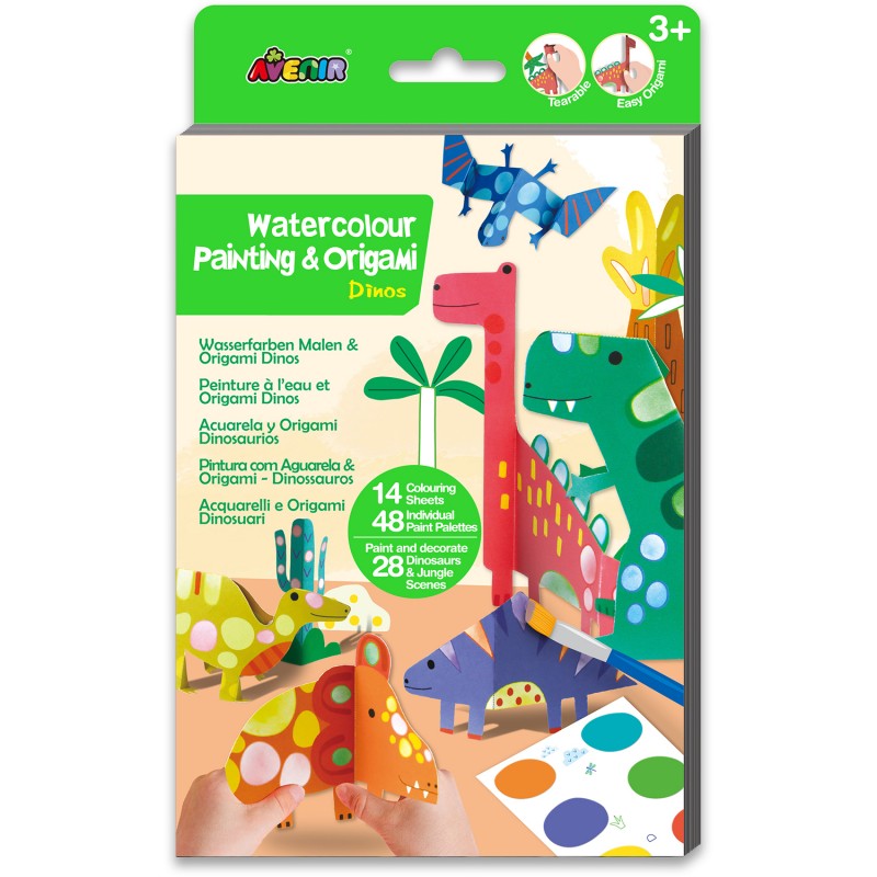 CH231880 WATERCOLOUR PAINTING & ORIGAMI DINOS jouet ulysse