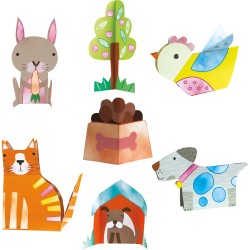 CH231881 WATERCOLOUR PAINTING & ORIGAMI PETS jouet ulysse