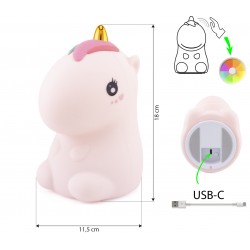 8145 VEILLEUSE : LICORNE ROSE JOUET ULYSSE