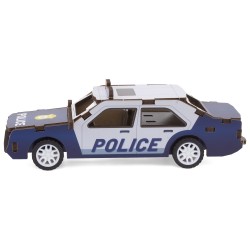 MAQUETTE EN BOIS : VOITURE DE POLICE (RÉTRO FRICTION)