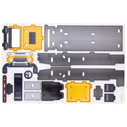 MAQUETTE EN BOIS : CAMION BENNE (RÉTRO FRICTION)