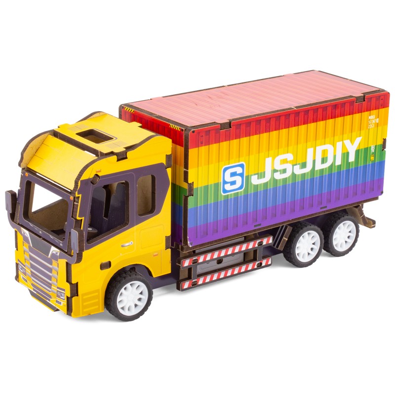 MAQUETTE EN BOIS : CAMION PORTEUR (RÉTRO FRICTION) jouet ulysse