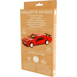 MAQUETTE EN BOIS : COUPÉ ROUGE (RÉTRO FRICTION) jouet ulysse