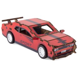 MAQUETTE EN BOIS : COUPÉ ROUGE (RÉTRO FRICTION) jouet ulysse