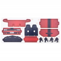 MAQUETTE EN BOIS : COUPÉ ROUGE (RÉTRO FRICTION) jouet ulysse