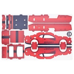 MAQUETTE EN BOIS : COUPÉ ROUGE (RÉTRO FRICTION) jouet ulysse