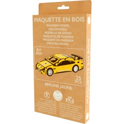 MAQUETTE EN BOIS : BERLINE JAUNE (RÉTRO FRICTION) jouet ulysse