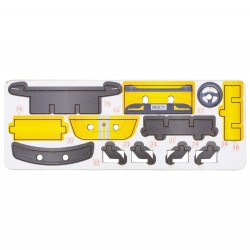 MAQUETTE EN BOIS : BERLINE JAUNE (RÉTRO FRICTION) jouet ulysse