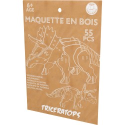 MAQUETTE EN BOIS : TRICÉRATOPS jouet ulysse