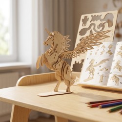 MAQUETTE EN BOIS : LICORNE MYTHIQUE jouet ulysse
