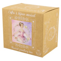 COFFRE MUSICAL BALLERINE ROSE 9549