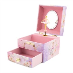 COFFRE MUSICAL BALLERINE ROSE 9549
