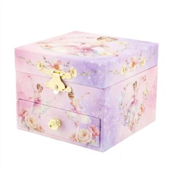 COFFRE MUSICAL BALLERINE ROSE 9549